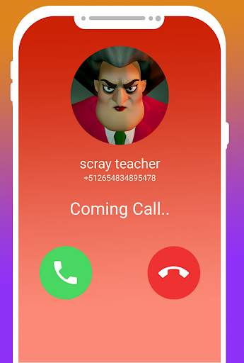 fake call Video From Scary Teacher Simulator Prank screenshot 3