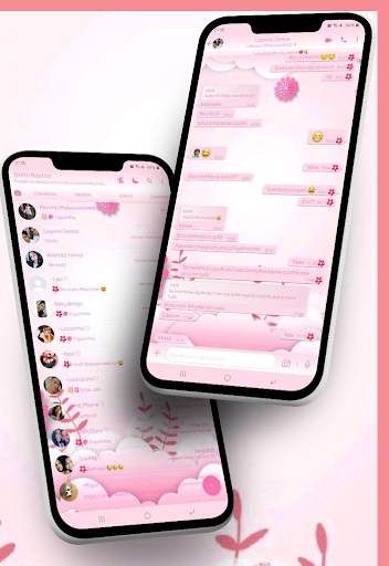 Tema Chat Pink & Wallpaper screenshot 13