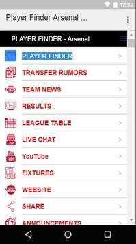 Player Finder Arsenal Edition screenshot 1