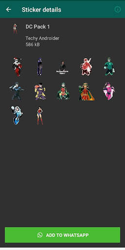 DC (Superhero) Stickers for whatsApp screenshot 5