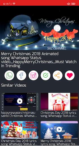 Christmas Video Status स्क्रीनशॉट 2