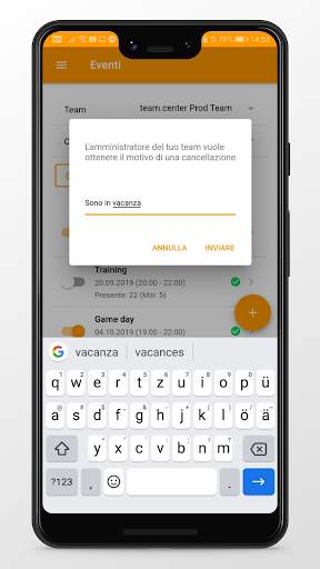 team.center - Gestione del team screenshot 4