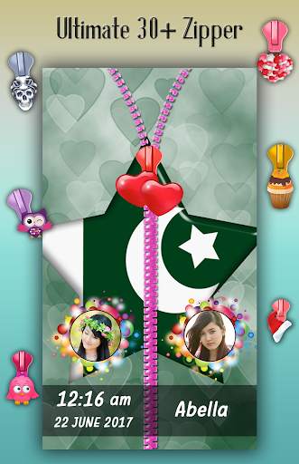 Pakistan Flag Zipper Lock Screen screenshot 4