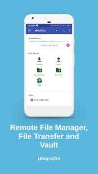 Remote File Transfer Download Status - UniqFiles 5 تصوير الشاشة