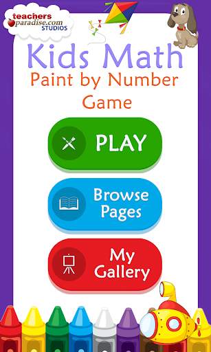 Kids Math Paint by Number Game screenshot 1