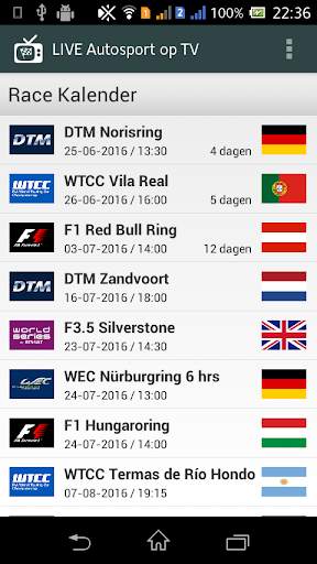 LIVE Autosport op TV screenshot 1