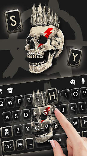 Punk Skull Keyboard Background screenshot 2
