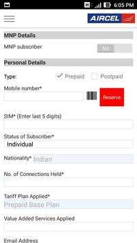 Aircel eKYC screenshot 3