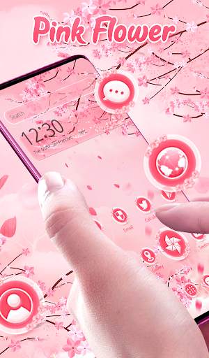Emotion theme beautiful pink flower screenshot 1