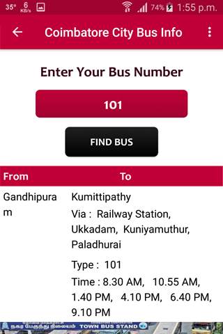 Coimbatore Bus Info screenshot 8