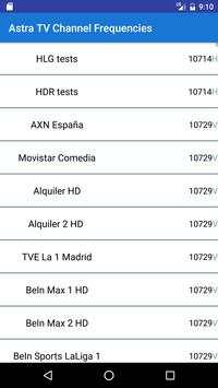 Astra TV Channel Frequencies स्क्रीनशॉट 2