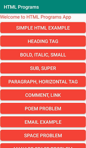 HTML Programs screenshot 1