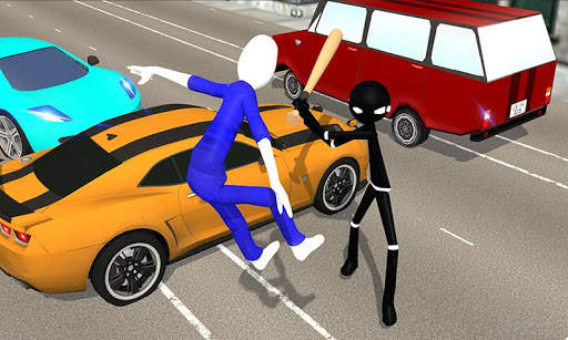 Stickman Street Fighter:Miami City Crime Simulator screenshot 5