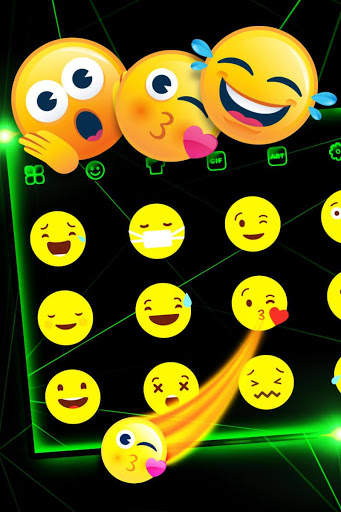 Neon Green Future Tech Keyboard screenshot 3