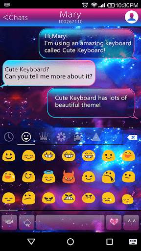 Color Galaxy Emoji Keyboard screenshot 2