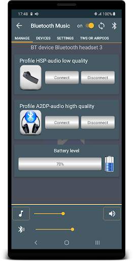Bluetooth Music Widget Battery screenshot 3