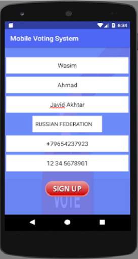 Mobile Voting System screenshot 2