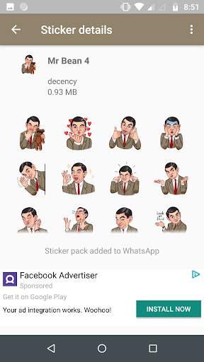 Mr Bean Stickers for Whatsapp (WAstickerApps) screenshot 6