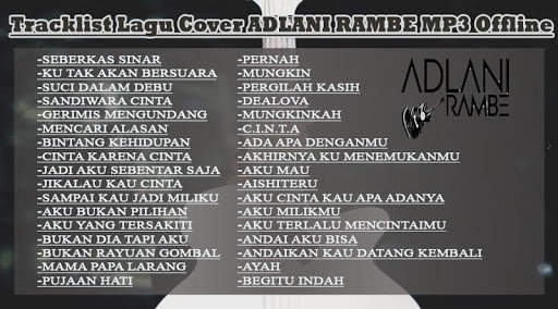 Lagu Cover ADLANI RAMBE MP3 Offline screenshot 1