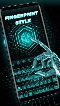 Tech FingerPrint Style Keyboard Theme screenshot 3