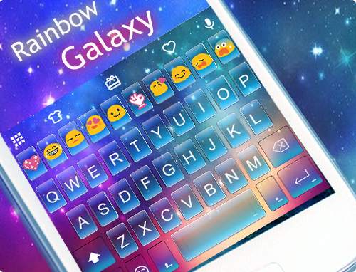 Rainbow Galaxy Emoji Keyboard स्क्रीनशॉट 7