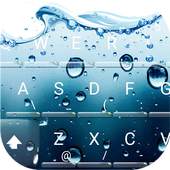 3D Blue Water Screen Droplets Keyboard Theme 6.6.23.2019