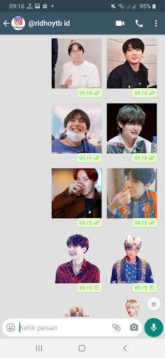 Pack Siker WA BTS Bangtan Boys WAStickerApps screenshot 2