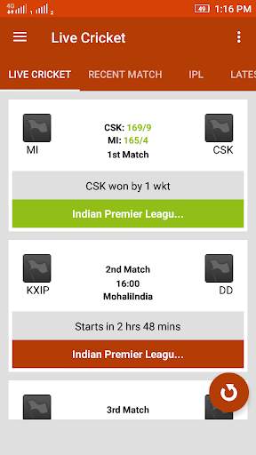 Live Cricket screenshot 1