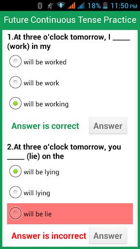 English Tenses Practice MCQ 7 تصوير الشاشة