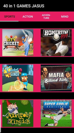 40 IN 1 GAMES CRICKET,FOOBALL,ACTION screenshot 1