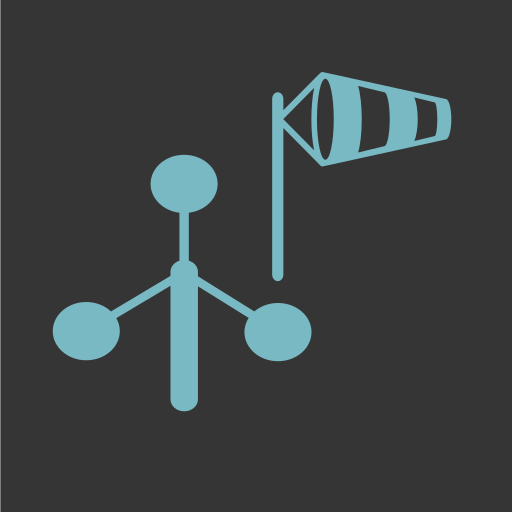 Wind speed and direction icon