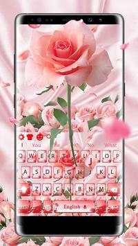 beautiful pink rose keyboard theme screenshot 1