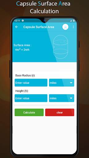 Surface area and volume calculation скриншот 2