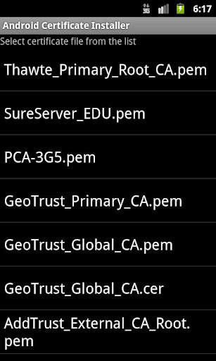 Certificate Installer screenshot 1