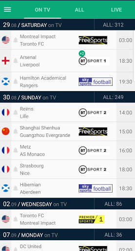 Football on TV and livescore screenshot 5