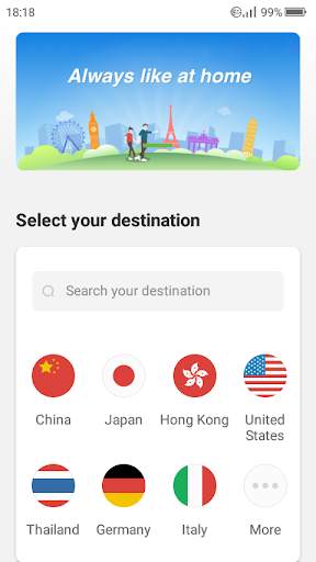 GlocalMe Connect UI for ADVAN screenshot 2
