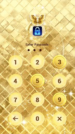 (FREE) Golden Butterfly - App Lock Master Theme screenshot 2