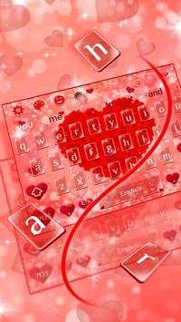Red Love Heart Keyboard screenshot 2