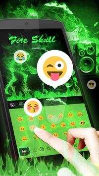 Green Fire Skull Keyboard screenshot 3