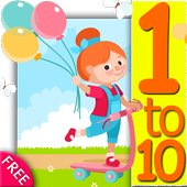 Toddlers learning numbers game icon