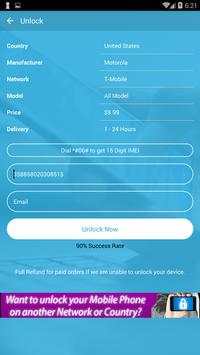 Free Unlock Motorola Mobile SIM screenshot 4