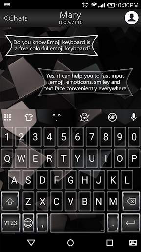 Business Black Emoji Keyboard screenshot 1