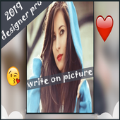 Professional designer - write on photos icon