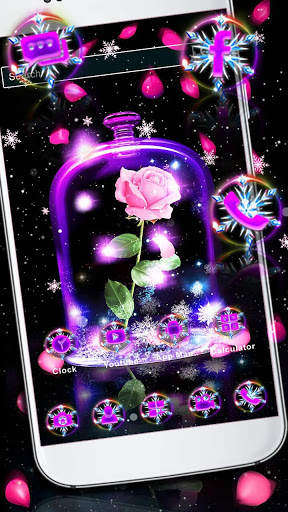 Galaxy Rose Launcher Theme Live HD Wallpapers screenshot 1