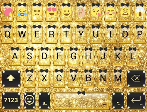 Gold Glitter Emoji Keyboard screenshot 5
