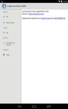 Codes de triche SIMS screenshot 1