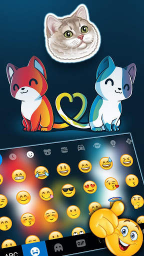 Cute Cat Love Keyboard Theme screenshot 4