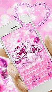 Pink Glitter Keyboard स्क्रीनशॉट 1