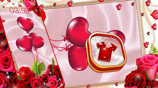 Red Rose Love Launcher Theme screenshot 3