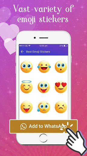 Free All Emoji Keyboard Chat Stickers, Heart Gifs screenshot 1